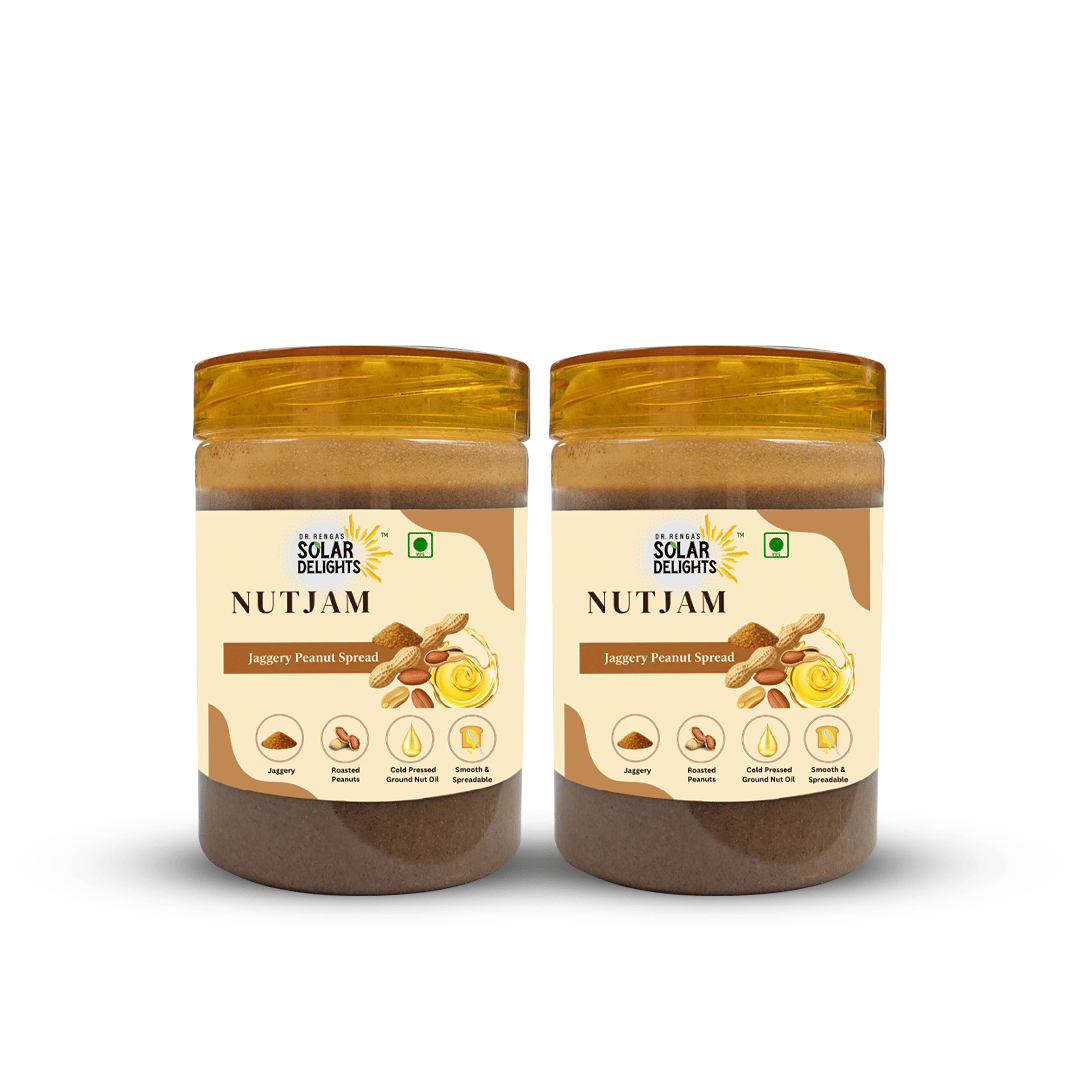 Dr. Renga’s Solar Delights NutJam 400g | Jaggery Peanut Spread with Roasted Peanuts & Cold-Pressed Oil | No Preservatives