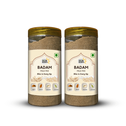 Dr. Renga’s Solar Delights – Badam Milk Mix with Jaggery | Almond & Pistachio Instant Drink | No Preservatives, No Refined Sugar | 400g