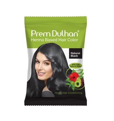 Prem Dulhan Natural Black Henna Based Hair Color 10 g Prem Dulhan Natural Black Henna Based Hair Color 10 g