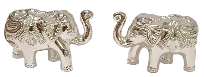 German Silver Elephant Figurines for Home Decor & Gifting