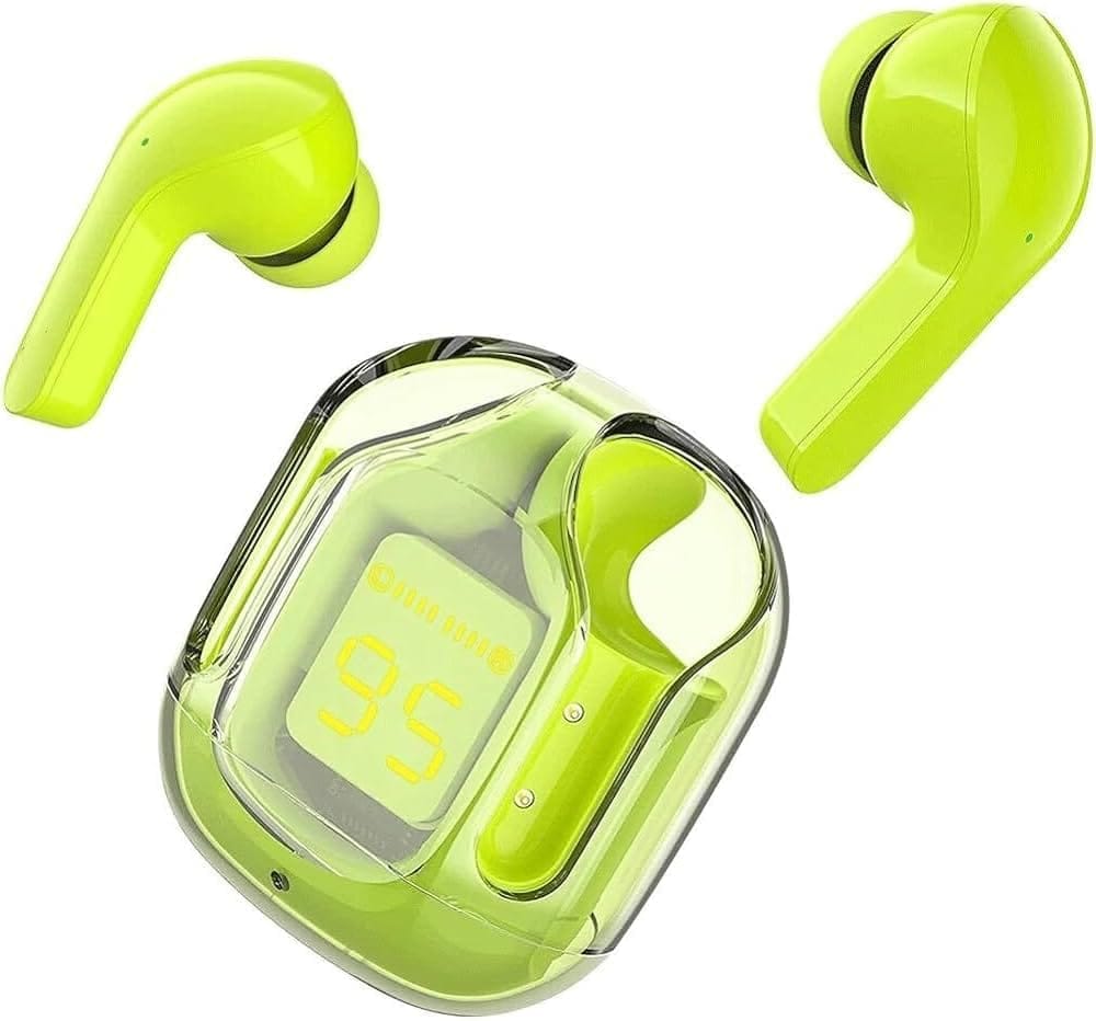 Ultrapods TWS Earbud Transparent Design, 30 Hrs Playtime with Fast Charging Bluetooth 5.3 10mm HD BASS Drivers (Multicolour)