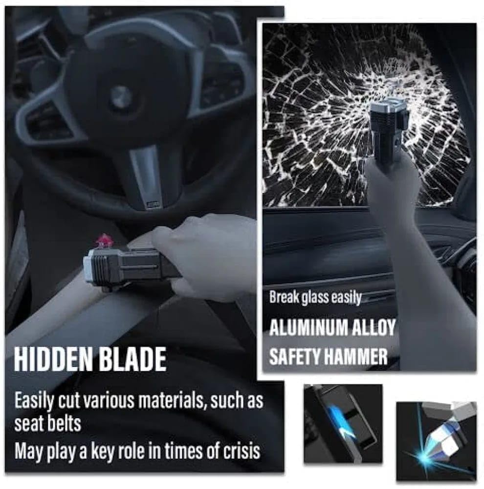 Torch Light LED 3W Torch Light Rechargeable Torch Flashlight Long Distance Beam Range Car Rescue Torch with Hammer Window Glass Built Portable Rechargeable