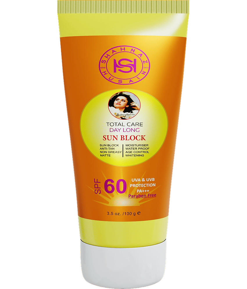 Shahnaz Husain Total Care Day Long Sun Block - SPF-60 - 100 gm