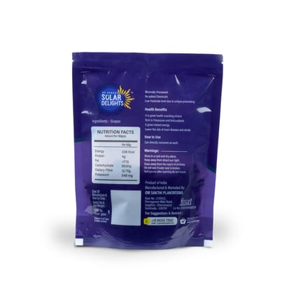 Solar Dried Black Raisins (Seeded) – 100% Natural, Ozone-Washed | No Added Sugar | Healthy Snack & Energy Booster – 200g | DR. Renga’s Solar Delights