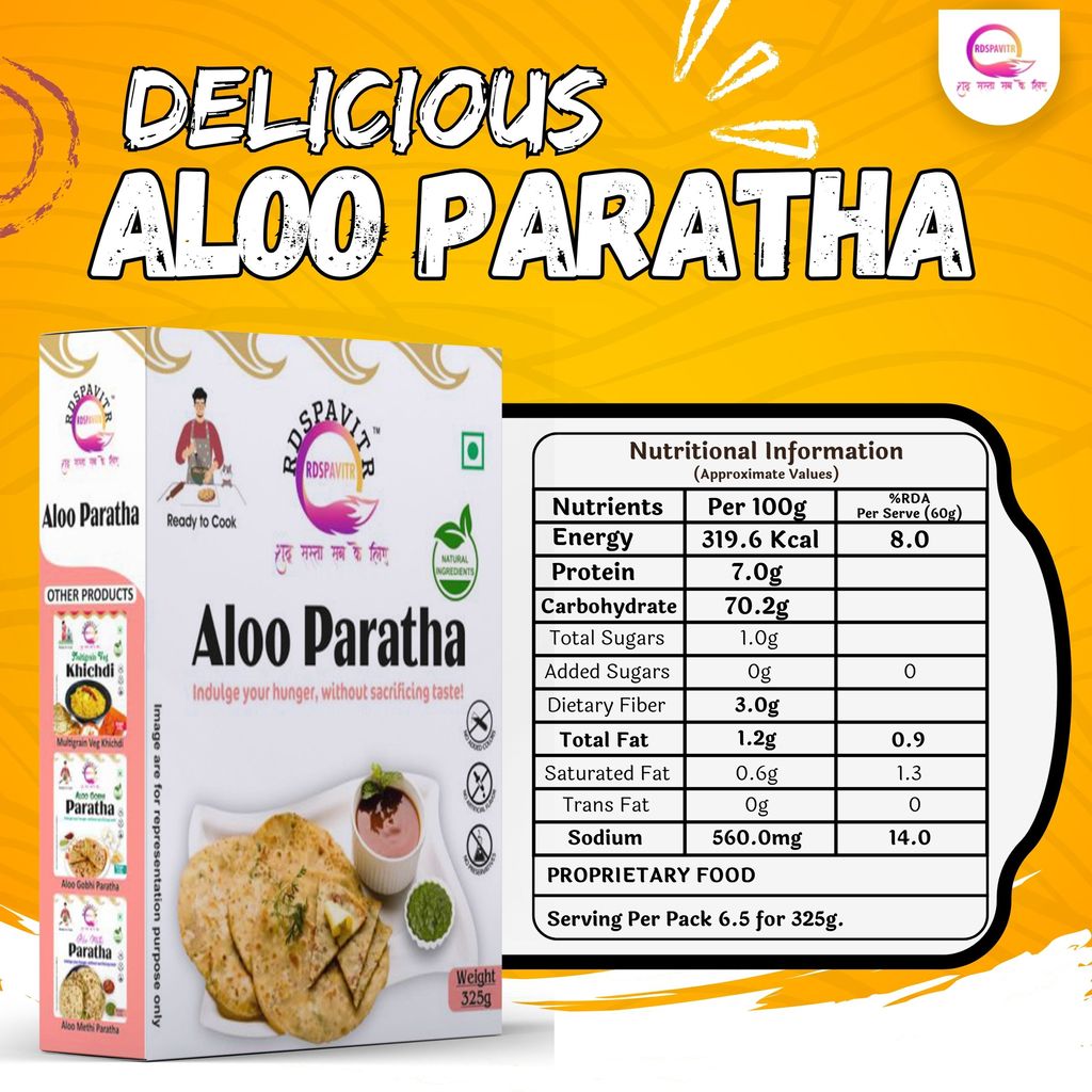 Aloo Paratha | Paratha Premix 300 Gm, Peanut Chutney 50g and Mix Pickle 50g | Made With Natural Ingredients | Taste of Bihar