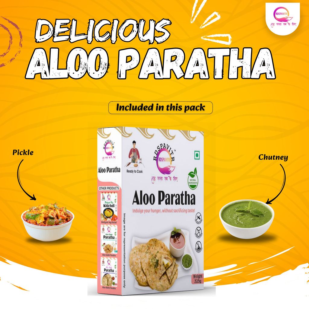 Aloo Paratha | Paratha Premix 300 Gm, Peanut Chutney 50g and Mix Pickle 50g | Made With Natural Ingredients | Taste of Bihar