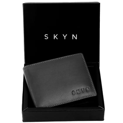 SKYN Genuine Leather Wallet for Men – Slim Minimalist Bifold RFID Blocking Wallet with Multiple Card Slots, Cash Compartment & Gift Box
