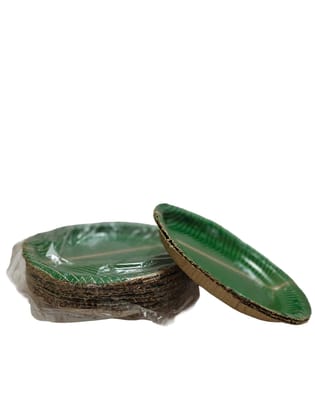 Eco-Friendly Leaf-Printed Disposable Plates Eco-Friendly Leaf-Printed Disposable Plates