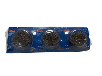 REKO Stainless Steel Scrubber - Heavy Duty Rust Proof Cleaning set of 6