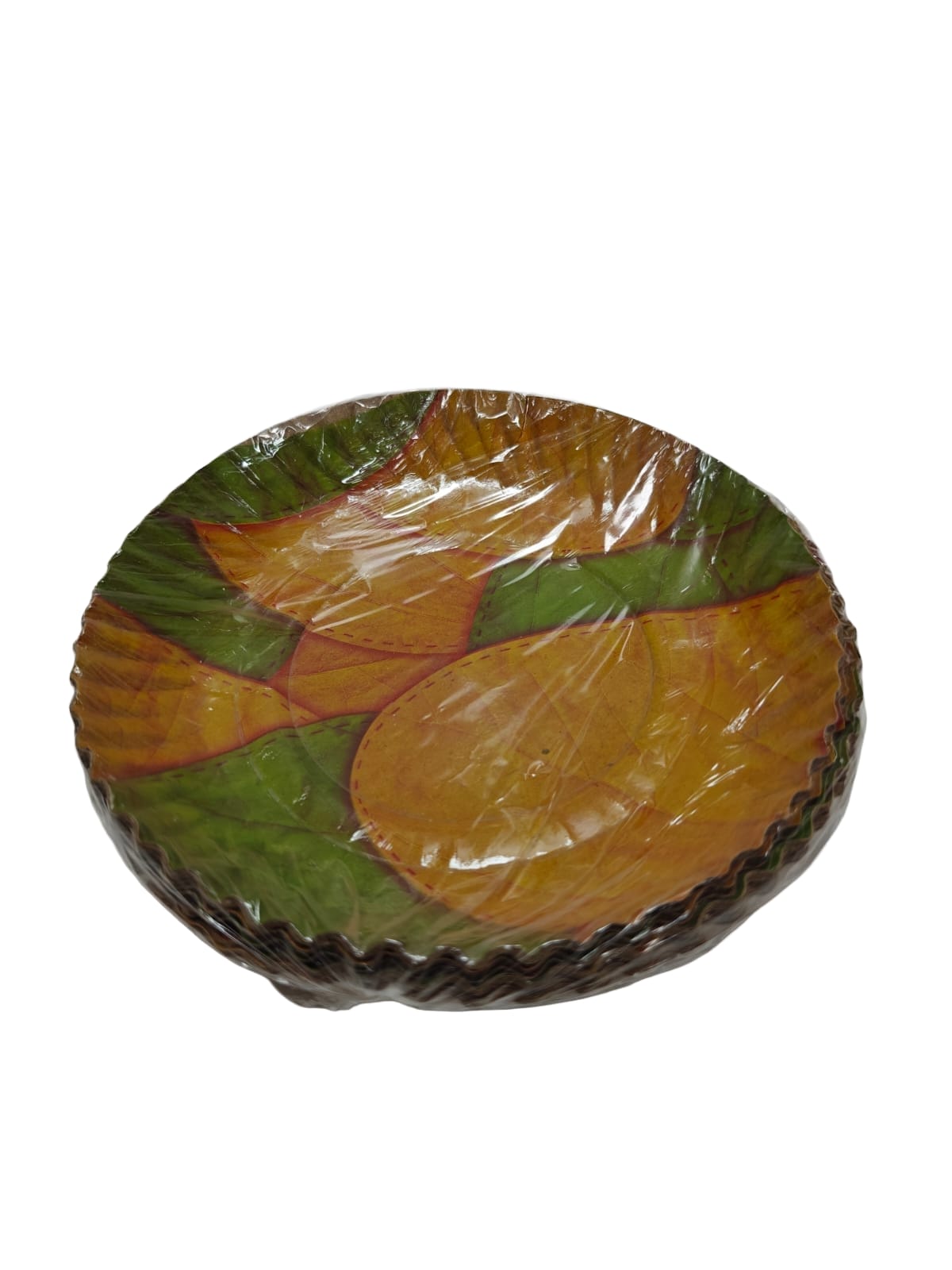 Leaf-Printed Eco-Friendly Paper Plates