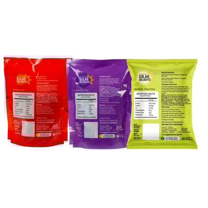 Buy Ozone-Washed North Indian Cooking Pack 300g – Solar-Dried Carrot, Brinjal & Chow Chow | 100% Natural, Preservative-Free Vegetables | Made in India | Dr. Renga’s Solar Delights | Pack of 3 (100g Each)