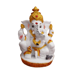 Exquisite White Lord Ganesha Idol  - Home Decor