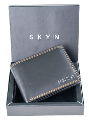 SKYN Men’s Genuine Leather Bifold Wallet | RFID Blocking | Multiple Card Slots & Cash Compartment | Gift Box Included