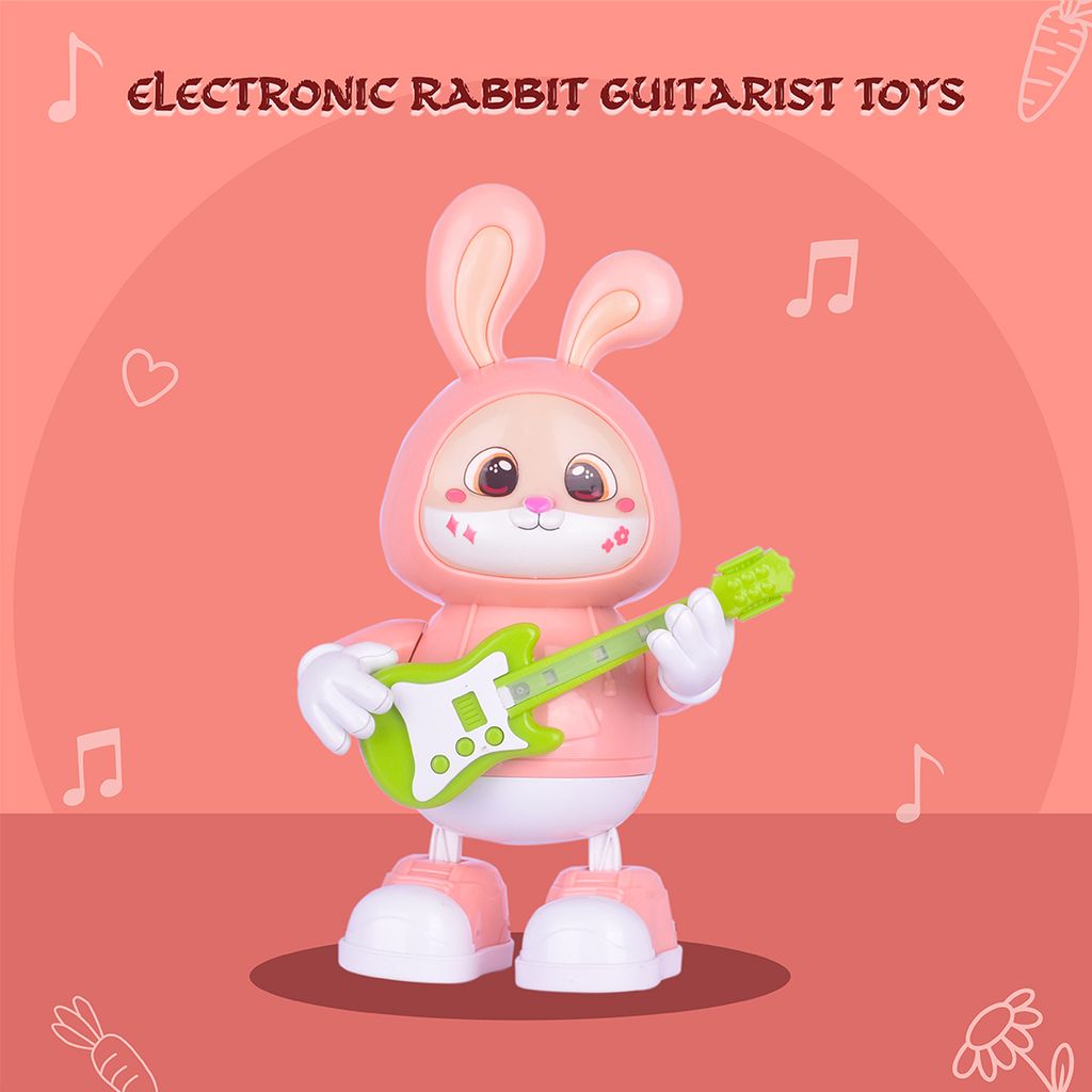 Dancing Rabbit Toy | Dancing Bunny Toy | Dancing Easter Bunny Toy | Rabbit Dancing Toy | Rabbit Guitarist Toy | Kids Toys | Children's Toys | Toys For Kids | Dancing Toys | Electronic Toys | Cute Rabbit Dancing Toy