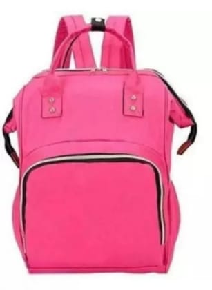 Pink Diaper Backpack for Moms – Stylish & Spacious Baby Bag