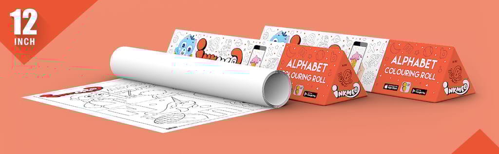 Alphabet Reusable Wall Colouring Roll (12 Inch) - AR Educational Journey