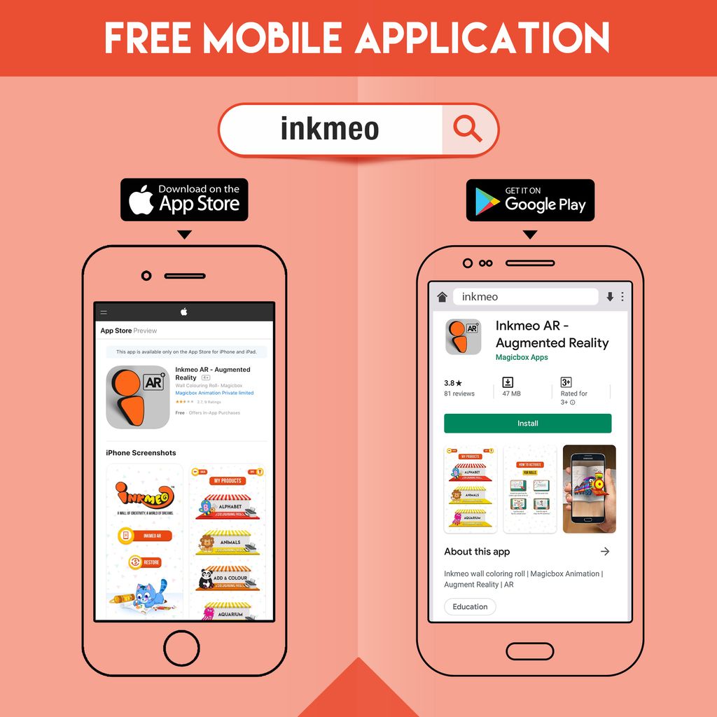 Alphabet Reusable Wall Colouring Roll (12 Inch) - AR Educational Journey