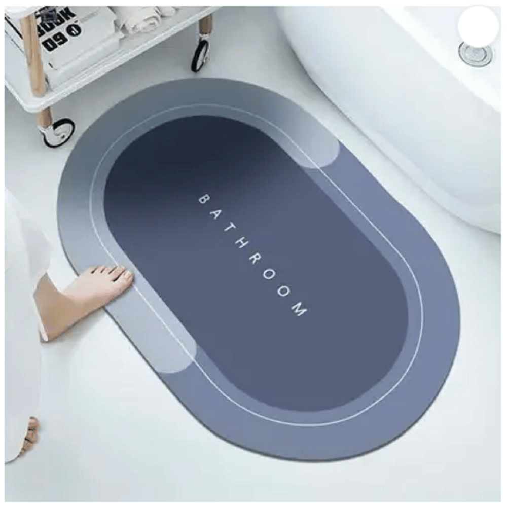 QINPIN Anti-Skid Rubber Bathroom Mat for Wet Areas – 60x40 cm Washable