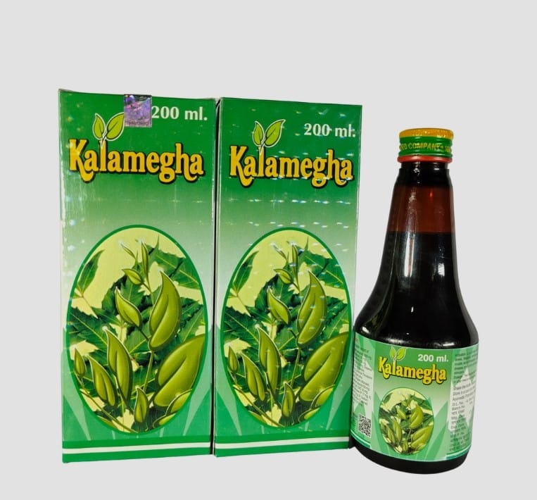 Kalamegha Syrup 200ml | Ayurvedic Liver Support & Detox | Herbal Blood Purifier & Digestive Aid" Herbal Syrup, Pack of 2