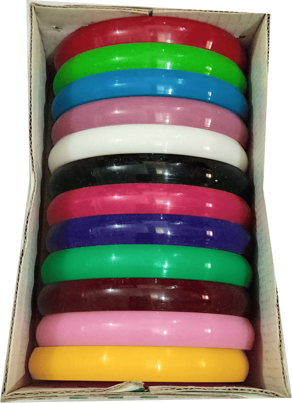 Plastic Taper 1 Cut Bangles Box "12 Color "For Silk Thread"