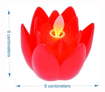 Colorful LED Floating Lotus Candles - Waterproof Decorative Lights for Festivals & Home