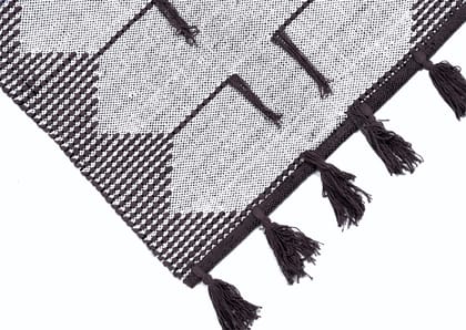 Sheer Handwoven Using Traditional Flatweave Techniques.