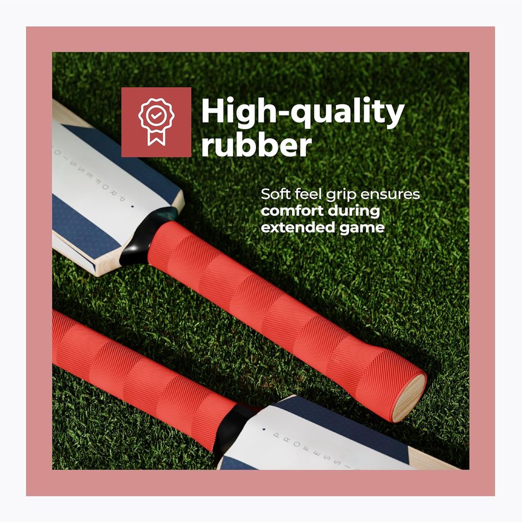 Teknaxo | Bat Grip| Ring Texture | Ergonomic Design | Easy Wrap | Soft Rubber Grip for Better Cricket Swing | Durable, Bat Grip for All Cricket Players