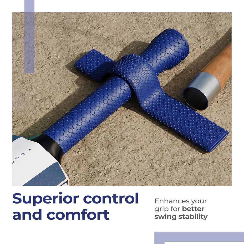 Teknaxo | Bat Grip| Ring Texture | Ergonomic Design | Easy Wrap | Soft Rubber Grip for Better Cricket Swing | Durable, Bat Grip for All Cricket Players