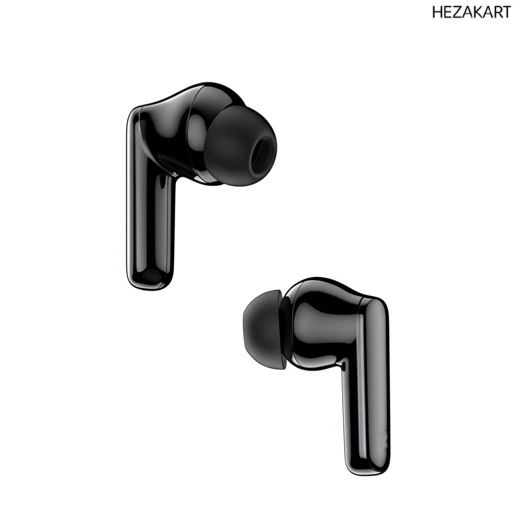 Mate Hycross Premium Black TWS earbuds with Powerful bass and immersive battery 50 min charge and 60hrs playtime with bluetooth 5.3