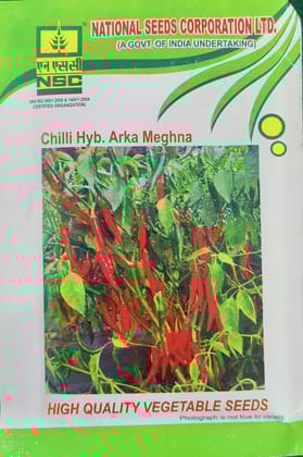NSC HYBRID CHILLI-ARKA MEGHANA, 5 gm TL SEED POUCH