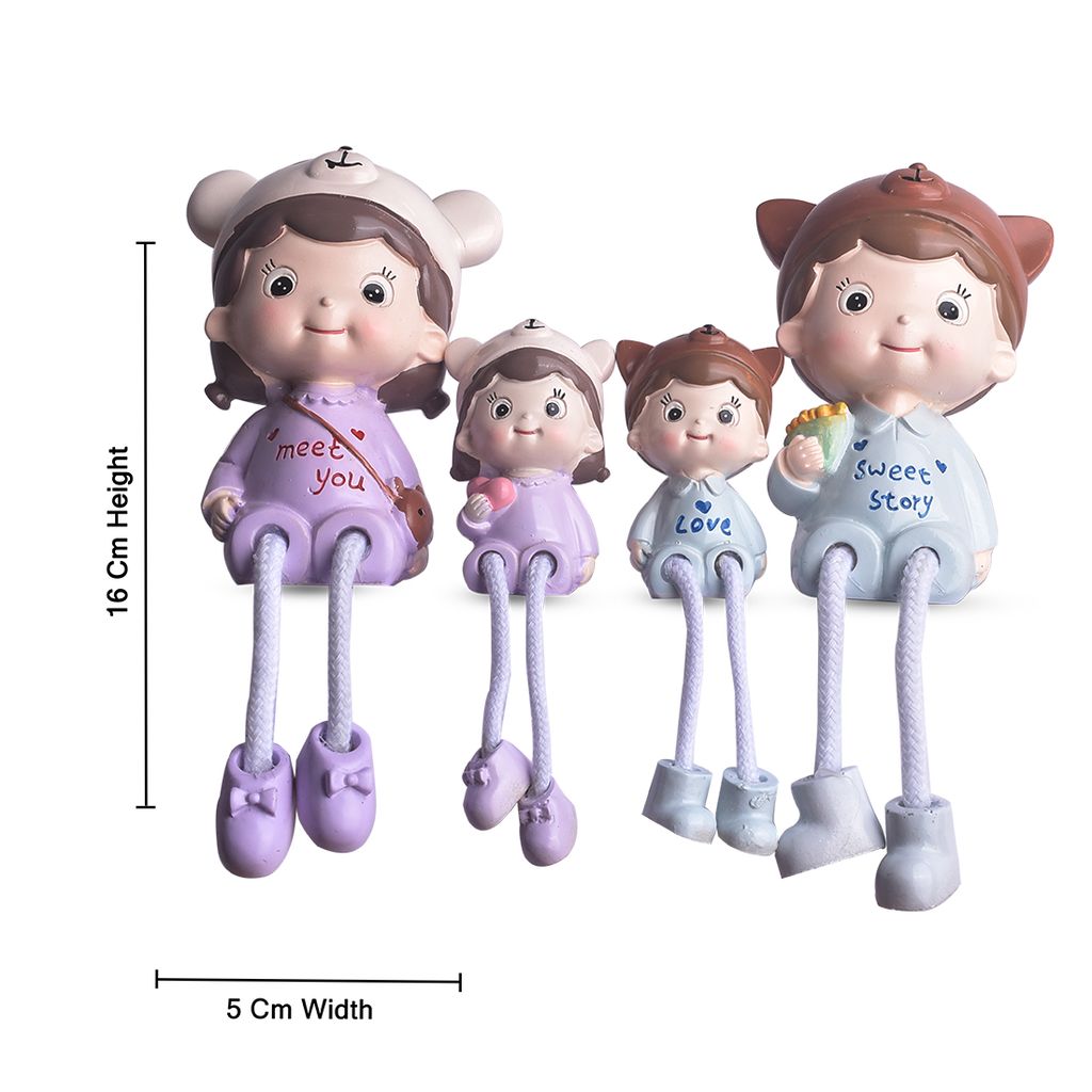 Family Miniature Statue with Bear Cap | Showpiece Statue | Best Gift Items | Gift Ideas For Women | Gift Ideas For Men | Best Family Gifts | Unique Gifts Family | Good Family Gifts