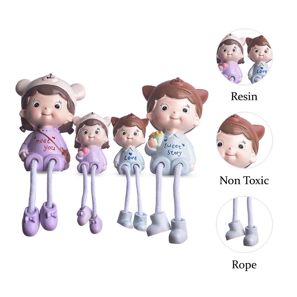 Family Miniature Statue with Bear Cap | Showpiece Statue | Best Gift Items | Gift Ideas For Women | Gift Ideas For Men | Best Family Gifts | Unique Gifts Family | Good Family Gifts