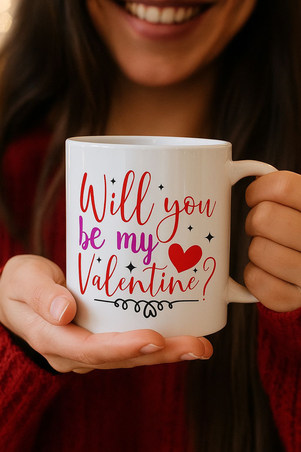 Will You Be My Valentine Ceramic Coffee Mug - Romantic Love Gift for Him/Her