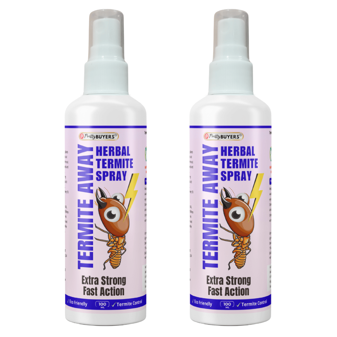 Pretty Buyers Herbal Termite Spray - Instant Kill, Eco-Friendly Pest Control (100MLx2) Pack Of 2