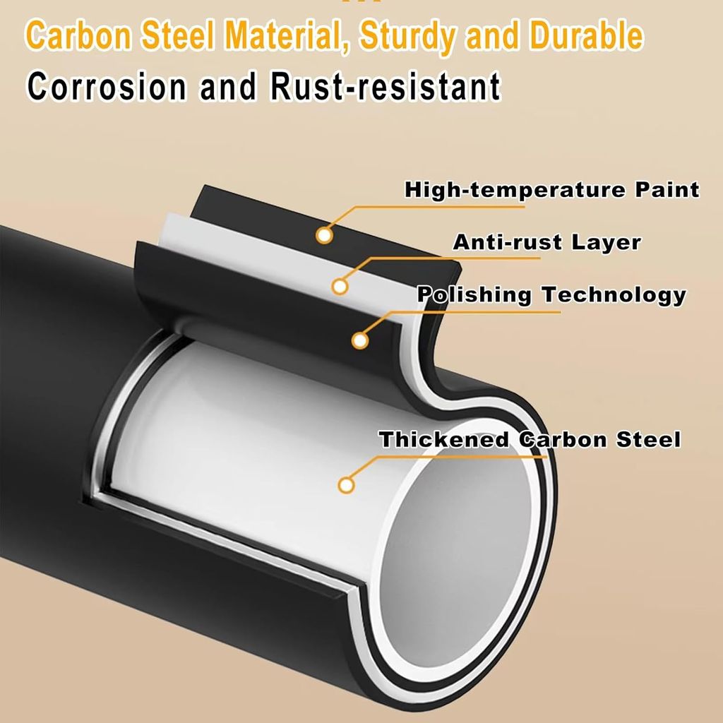 Black 4-Tier Metal Rolling Utility Cart for Kitchen, Bathroom, Home Storage