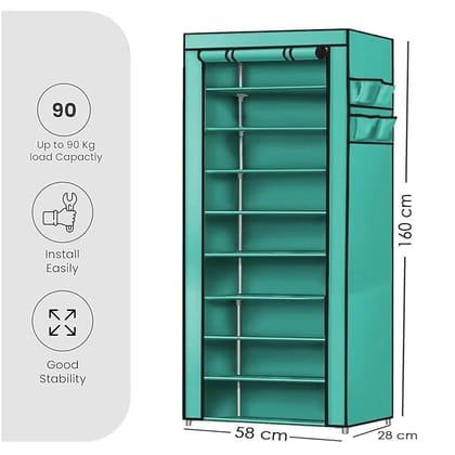 6-Tier Portable Shoe Rack Organizer | Multi-Layer Fabric & Metal Stand for Home Storage