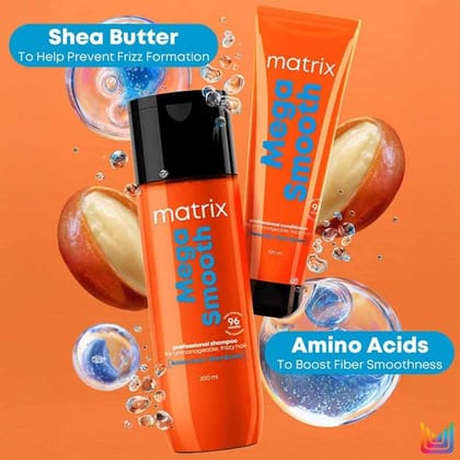 Matrix Opti.Care Professional Shampoo for Frizzy Hair with Shea Butter, Upto 4 Days Frizz Control (350ml)