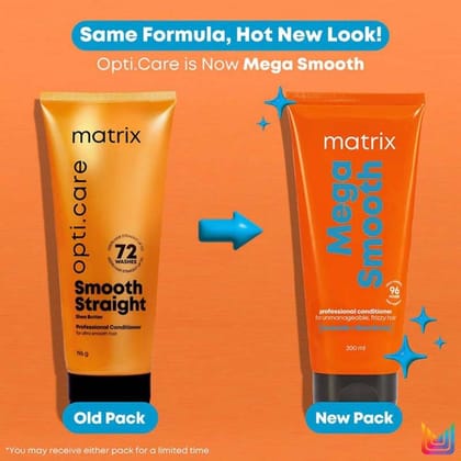 Matrix Mega Smooth Conditioner for Frizzy, Dry Unmanageable Hair, Defy Frizz for 4 Days (200ml)