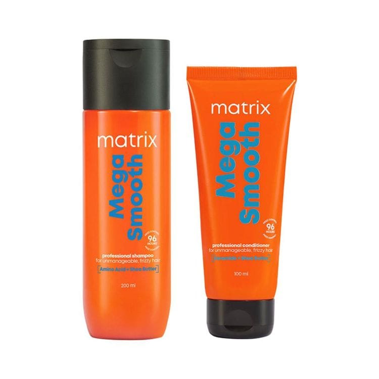 Matrix Mega Smooth Shampoo and Conditioner for Frizzy, Defy Frizz for 4 Days