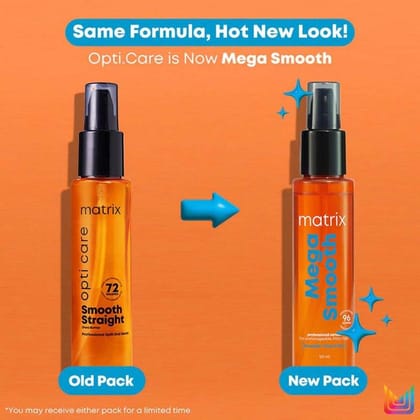 Matrix Mega Smooth Serum for Frizzy, Dry Unmanageable Hair, Defy Frizz for 4 Days (100ml)