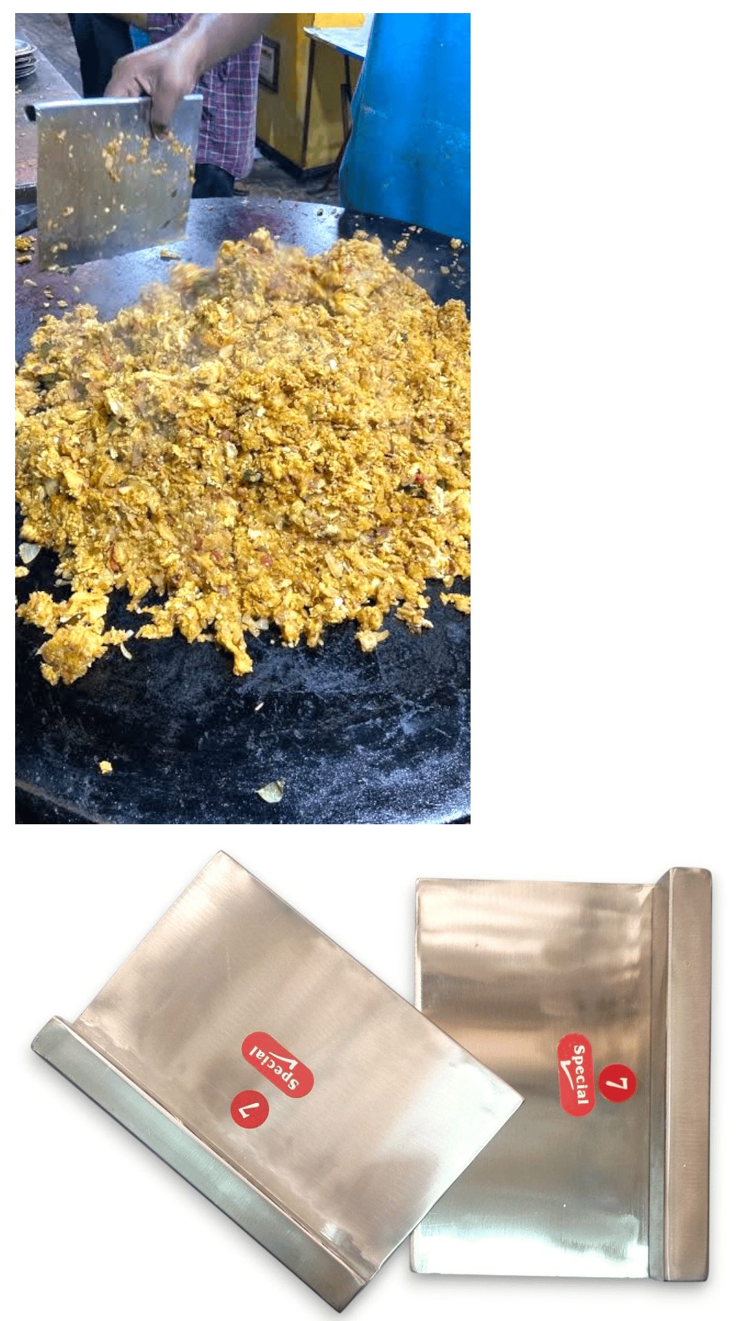 NAAYAGI - SS MADE KOTHU / MUTTAI / EGG PARATTA - PAROTTA MAKER, TAMILNADU, MADURAI STYLE, KITCHEN TOOL SET
