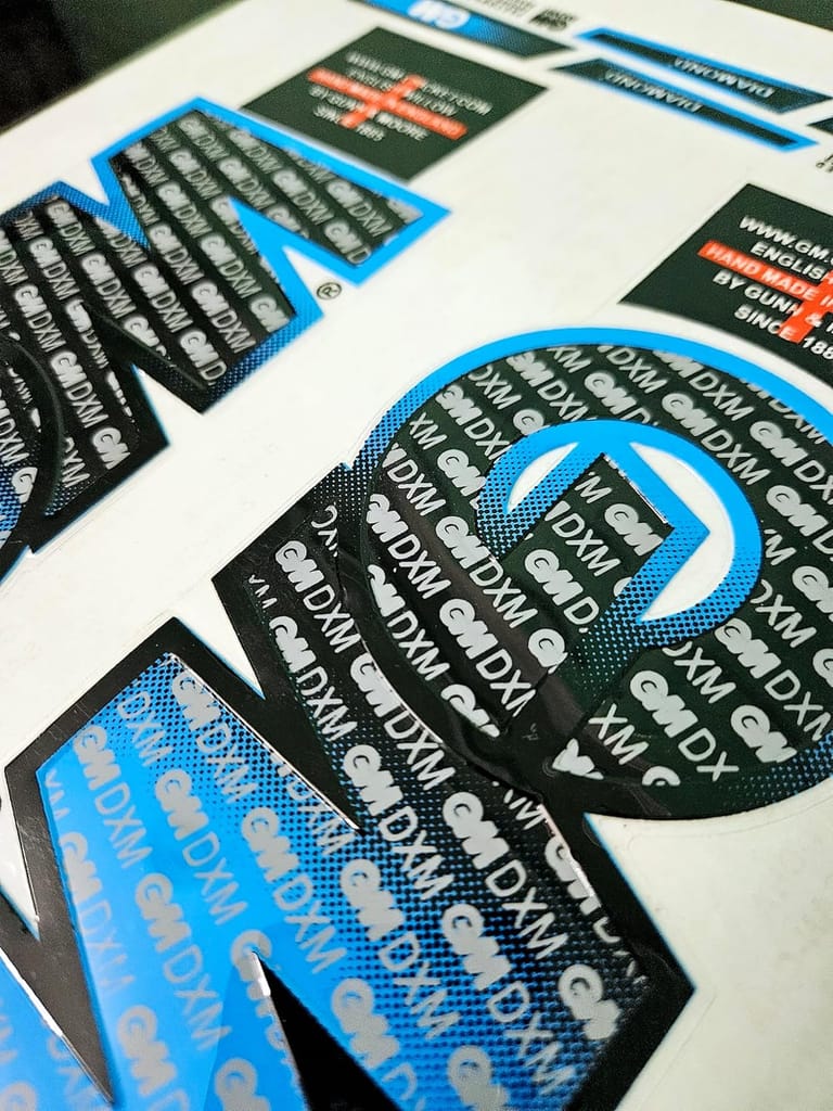 TEKNAXO | 3D DMND | BLLT Edition | English Willow | Embossed Cricket Bat Sticker | Blue