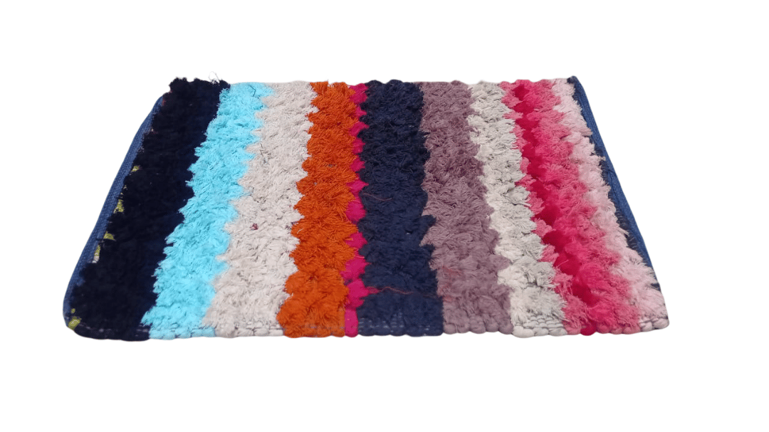Colorful Striped Absorbent Anti-Slip Bath Mat & Door Mat