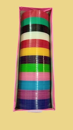 Plastic Flat 4 Cut Bangles box for thread work.