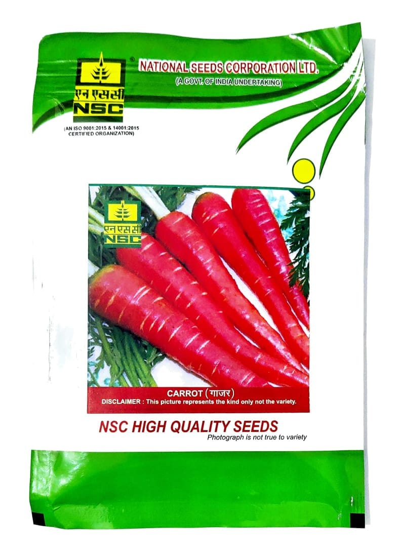 NSC Carrot Variety Pusa Rudhira (PR) (2 Packets of 25 gram each Truthful Labelled Seed)