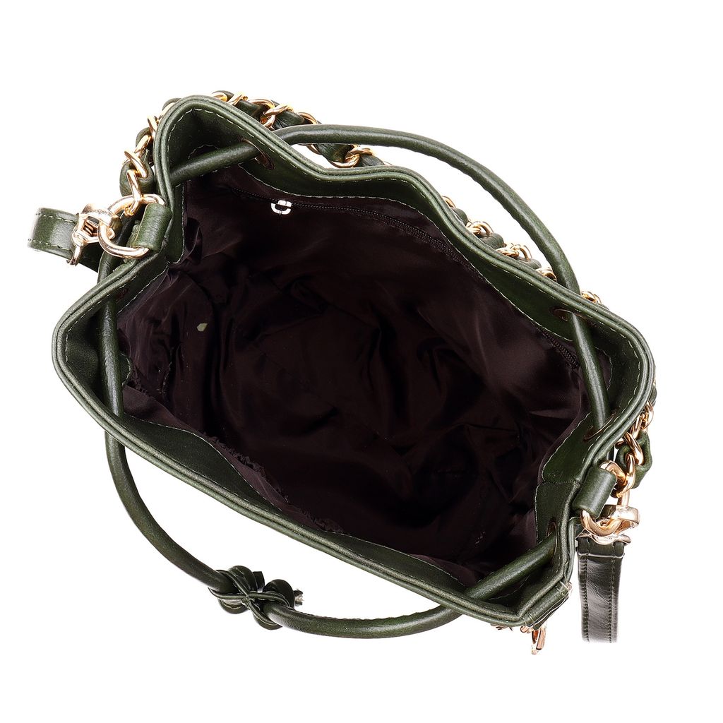 VISMIINTREND Stylish Bucket Bag for Women, Girls | Crossbody Detachable Strap Drawstring Closure Handbag | Pu Vegan Leather Handbag with Wallet & Purse