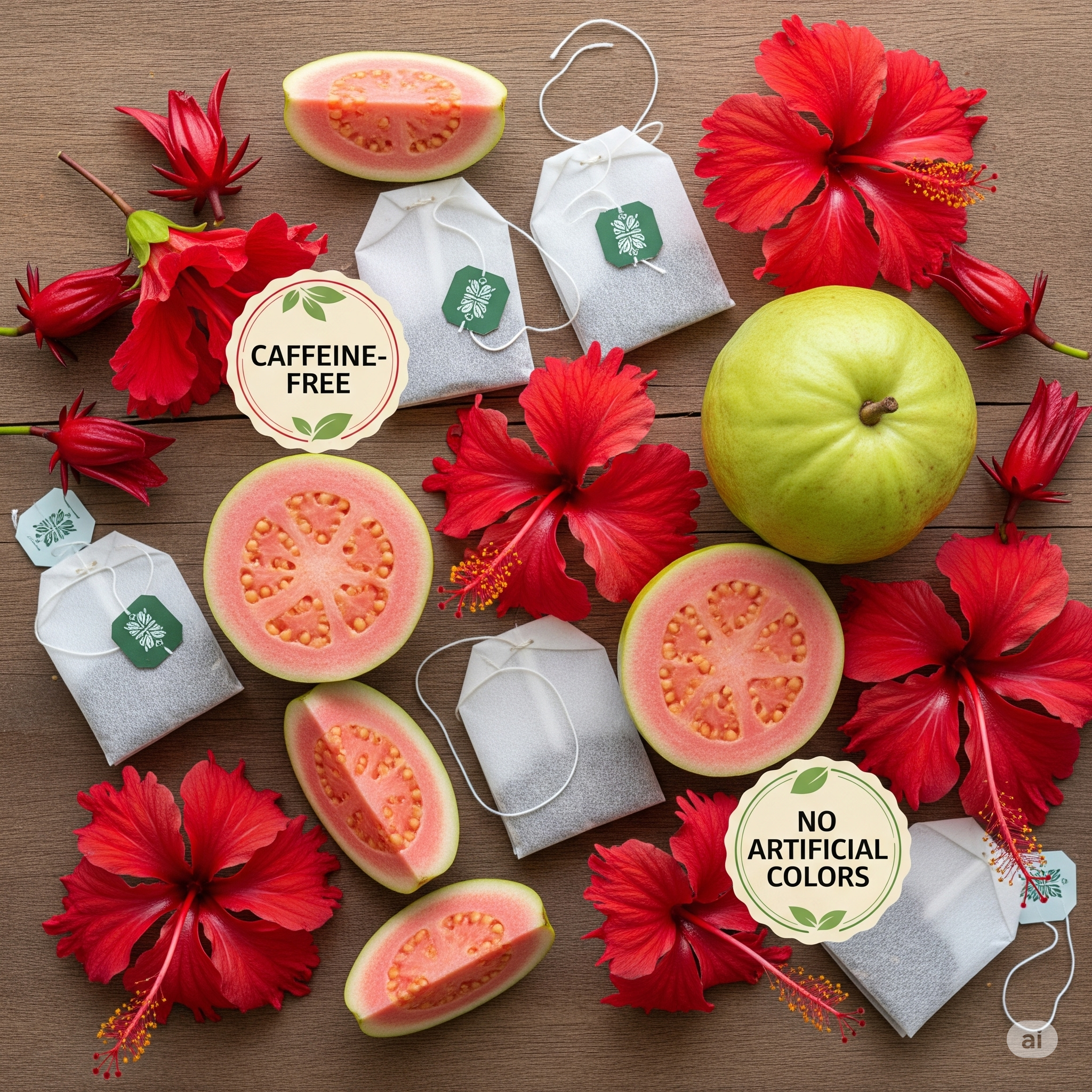 Stanes Red Bliss Hibiscus Guava Herbal Infusion Dips | 25 Single Serve Dip Bags | Pack of 1