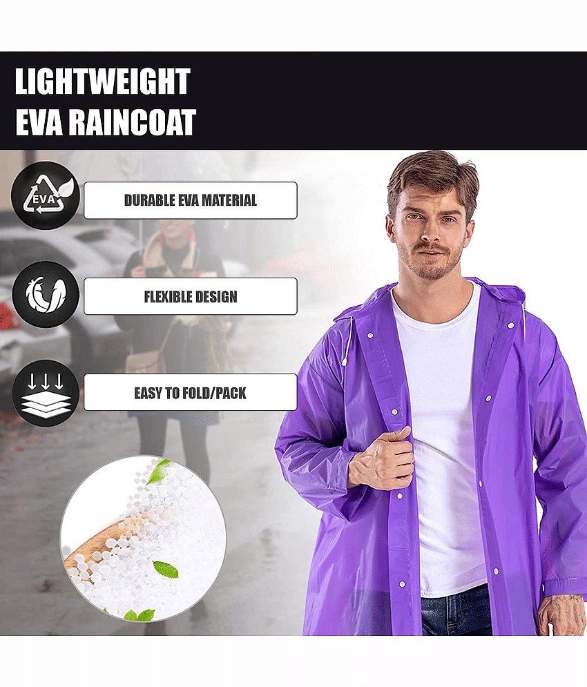 All-Weather Hooded Rain Coat for Men, Women, and Kids – Waterproof & Windproof Outdoor Rainwear Suit (Pack of 1)