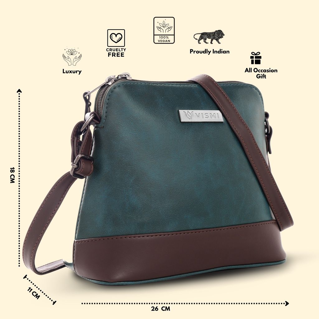 VISMIINTREND Crossbody Bag for Women, Girls | Stylish Shoulder Bag | Pu Leather Adjustable Travel Bags | Birthday Gift for Wife | Mother | Diwali Gift