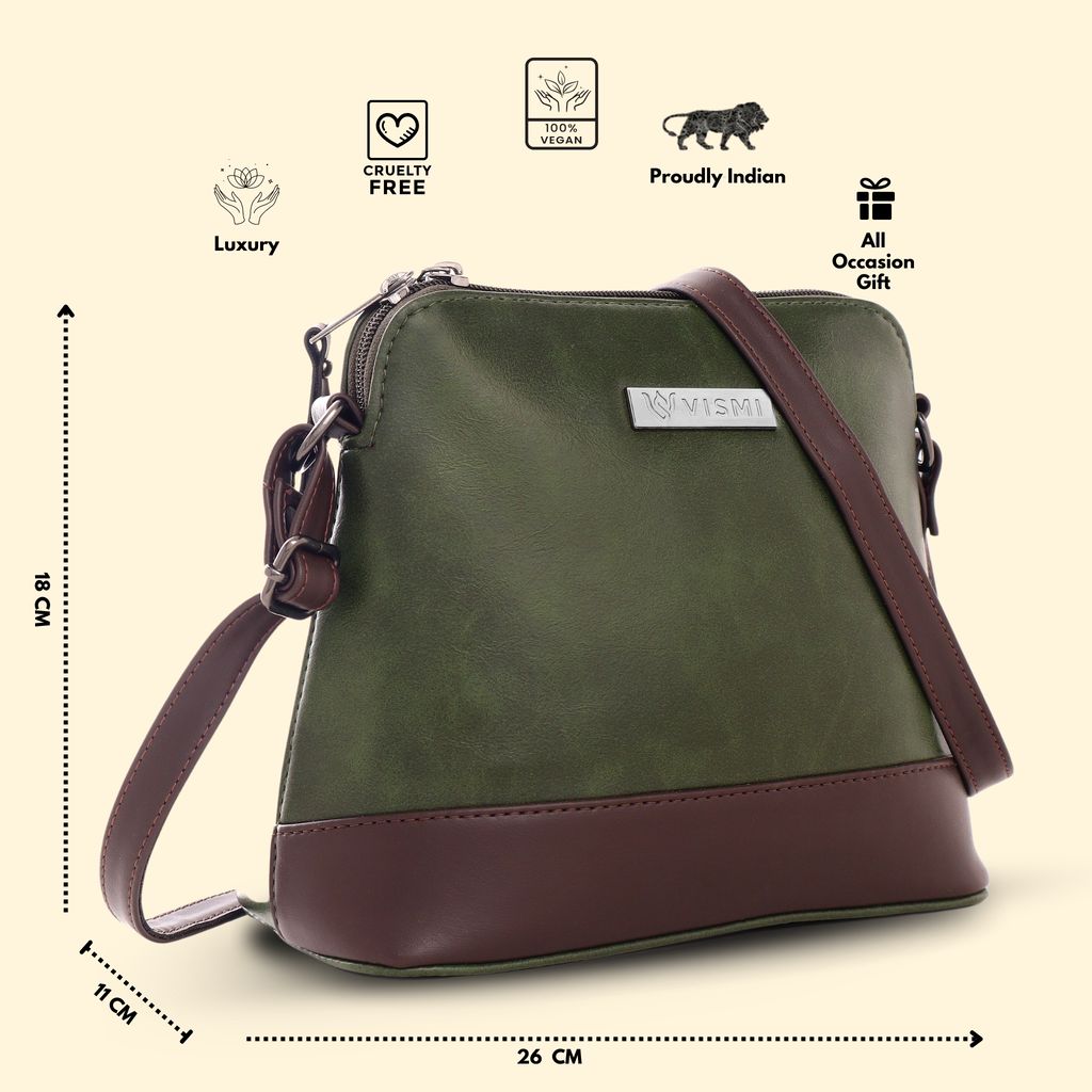 VISMIINTREND Crossbody Bag for Women, Girls | Stylish Shoulder Bag | Pu Leather Adjustable Travel Bags | Birthday Gift for Wife | Mother | Diwali Gift